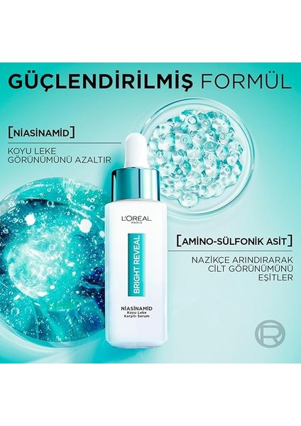 Parıs Bright Reveal Sivilce, Güneş, Yaşlanma Lekelerinde Etkili Koyu Leke Karşıtı Serum, 10% Niasinamid, 30 ml modelleri