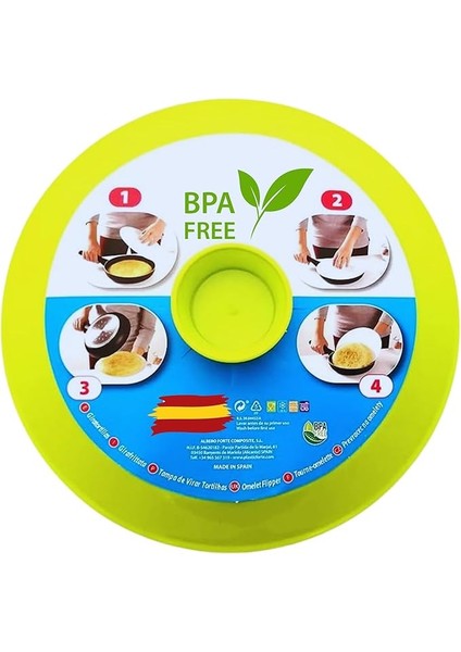 Kapak Volteatortıllen Tavalar | Çevirme Omlet Kapağı | Patates Omletleri Için Ideal, Büyük, 29 Cm, Mutfak Için Sıçrama Koruması, Plastik, Döner Mafsal, Yeşil