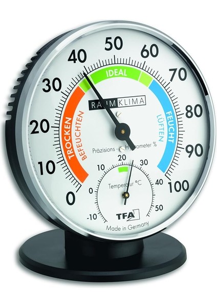 Masaüstü Renkli Analog Termometre Higrometre, Beyaz