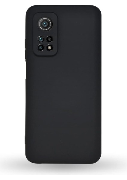 Iletişim Xiaomi Mi 10T ile Uyumlu Kapak Kamera Korumalı Içi Kadife Lansman Silikon Kılıf - Siyah