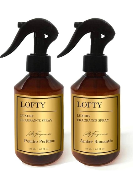 X2 Amber Romantik, Pudra Oda ve Çamaşır Spreyi Oda Parfümü, Oda Kokusu, Koku Giderici 250ML