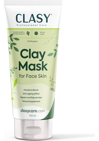 Kil Maskesi – Gözenek Sıkılaştırıcı ve Derinlemesine Temizleyici Yüz Maskesi | Siyah Nokta Karşıtı | Yağ Dengeleyici | Nemlendirici &amp; Doğal Içerikli, 100 ml