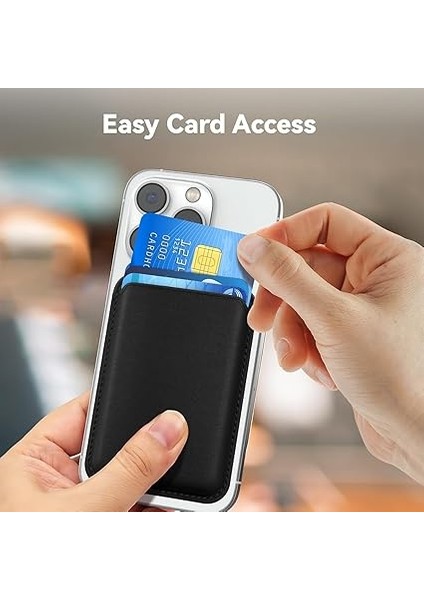 Mag-Safe Cüzdan – iPhone 12/13/14/15/16 Serileri Için Manyetik Kartlık, Güçlü Mıknatıs, Rfıd Koruma, Premium Deri, 3 Kart Kapasiteli, Şık &amp; Hafif Tasarım, Siyah indirimleri