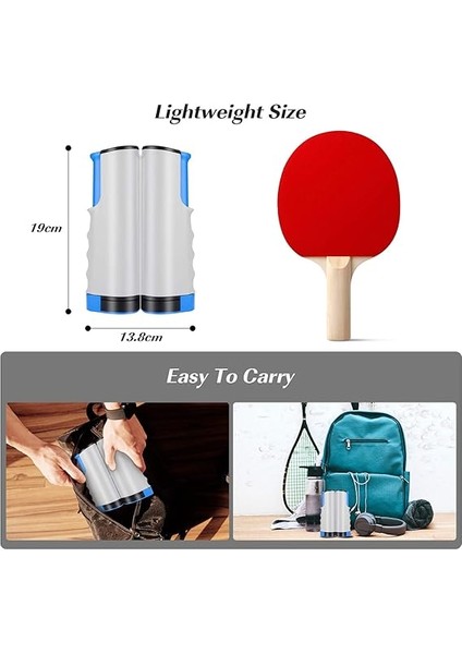 Masa Tenisi Ağı, Masa Tenisi Ağı, Masa Tenisi Ağı, Uzatılabilir, Masa Tenisi Ağı, Ping Pong Filesi, Ayarlanabilir Uzunluk 170 (Maks.) x 14,5 Cm, Her Türlü Masa Için, Gri modelleri