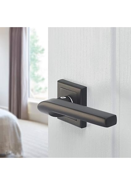 Siena Serisi 35-ZR-8X8-A002-CE-56-11, Rozetli Silindirli Kapı Kolu, Siyah Mat Kaplama, Parçalar Dahildir fiyatları