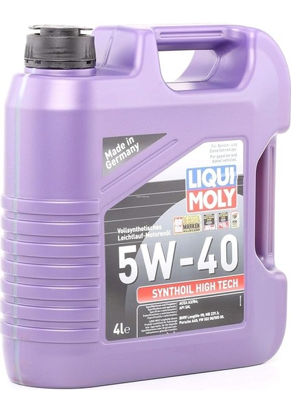 Moly Synthoil High Tech 5W-40 4 L Otomotiv Bakım Ürünü