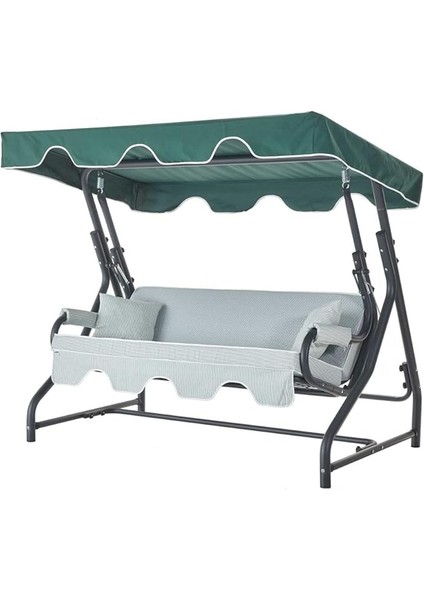 Olea 3 Kişilik Yatma Özellikli Tenteli Bahçe Balkon Teras Salıncağı
