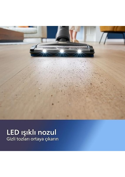 Speedpro Max Şarjlı Dik Süpürge, 25,2 V, 65 Dakikaya Kadar Çalışma Süresi, 2'si 1 Arada: Dikey ve El Süpürgesi Powercyclone 8, 360° Emiş Başlığı, Akıllı Dijital Ekran, XC7040/01 fırsatları