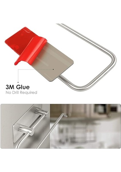 Paslanmaz Çelik Kağıt Havluluk Aparatı Inox SS304 - Kendinden Yapışkanlı fırsatları