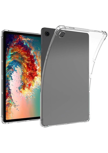 Galaxy Ile Uyumlu Tab A9 Kılıf Tablet Nitro Anti Shock Silikon Kapak, Renksiz