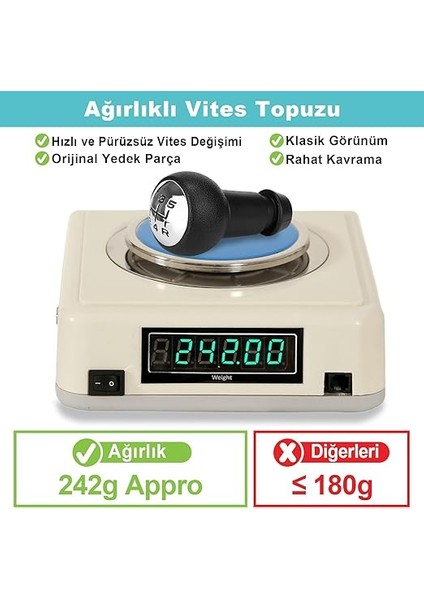 Manuel 5 Vitesli Araç Için Vites Topuzu/cıtroen C2 C3 C4 Picasso Için Peugeot 106 107 207 301 307 308 407 408 508 3008 1007 Için - Krom Kaplama + Siyah modelleri
