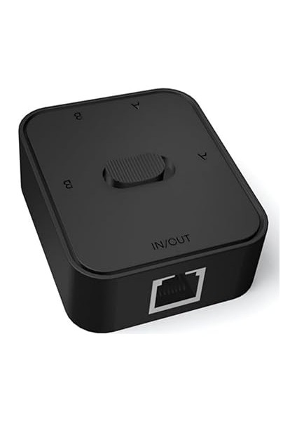 4146 2 Port RJ45 Ethernet Switch Çevirici Çoklayıcı 2 Portlu Manuel Ağ Anahtarı: 1000MBPS Hız Desteği ile 2 Giriş 1 Çıkış Veya 1 Giriş 2 Çıkış Kullanımı Ağa Herhangi Elektriksel Parazit Olmaz fırsatları