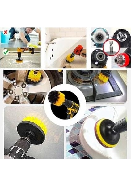 Mobile 22 Parça Koltuk, Duvar, Küvet Detaylı Temizlik Için Matkap Fırçaları,çok Amaçlı Temizlik Seti fırsatları