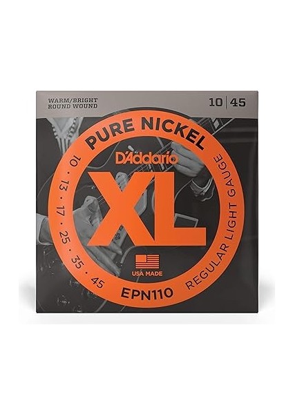 EPN110 Elektro Gitar Tel Seti, Xl, 10-45, Pure Nickel, Re fiyatları