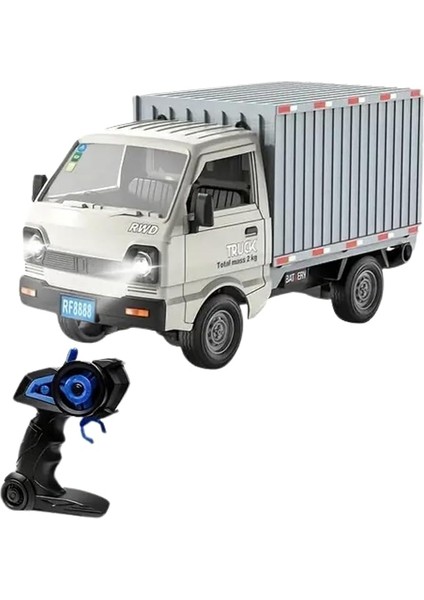 Kumandalı Rc Kamyonet,yük Taşıma Aracı,sesli,ışıklı,şarjlı,(Pil Hediyeli),2.4 Ghz Araç,uzaktan Kumandalı Kargo Arabası (Beyaz)