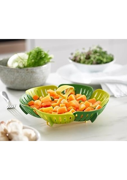 Joseph 45030 Bloom Katlanır Buharda Pişirme Sepeti, Yeşil indirimleri