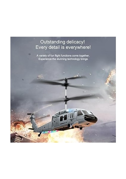 Uzaktan Kumandalı Helikopter, 4K Hd Çift Kamera Hareket Algılama Uçağı Engel Kaçınma Fonksiyonu ile 3 Pil, Yetişkinler ve Başlangıç Seviyesi Için Şarj Edilebilir, Gri indirimleri