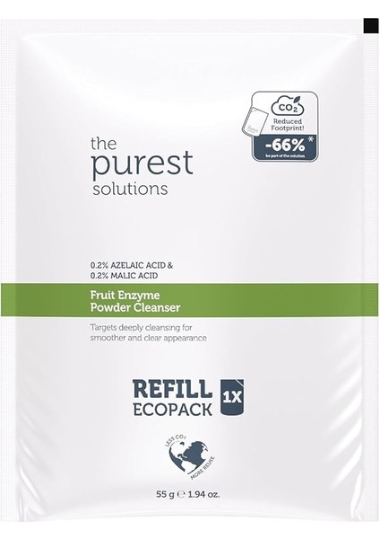 Purest Solutions Refill Ekolojik Yedek Paket Azelaik Asit ve Malik Asit Enzim Toz Temizleyici