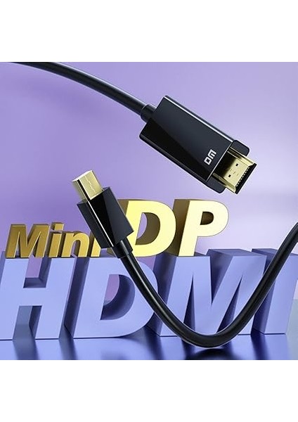 CHB039 4K 30Hz Mini Displayport To HDMI Görüntü Aktarma Kablosu 1.8 Metre fiyatları