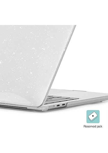 MacBook Air 13,6 ile Uyumlu M4 (A3240) M3 (A3113) M2 (A2681) 2022 2024 2025, Mac 13 Inç Case, Sert Plastik Koruyucu Kılıf + Klavye Koruması + Parlatma Bezi - Parlak Kristal indirimleri