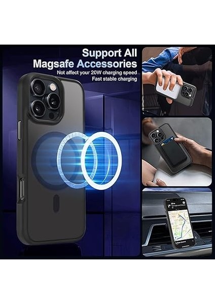 Güçlü Manyetik iPhone 14 Pro Max Telefon Kılıfı, [mag-Safe ile Uyumlu][askeri Düzey Düşme Koruması] [güçlü Silikon Kenarlar] Ince Yarı Saydam Mat Koruyucu, iPhone 14 Pro Max Kılıfı Için, Siyah fiyatları
