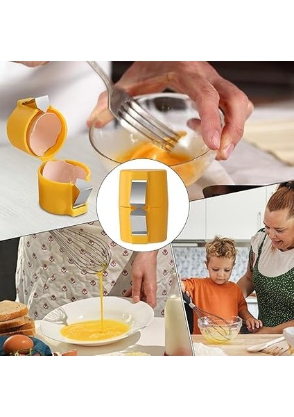 Yumurta Açıcı Aracı, Yumurta Kraker - Paslanmaz Çelik Çırpma Teli,3x Yumurta Kabuğu Açıcı Topper Kesici, Yumurta Ayırıcı Aracı, Yumurta Kırıcı, Çiğ Yumurta Mutfak Pişirme Için Taşınabilir fırsatları