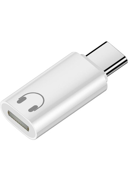 Usb-C - 8pin (Lightning) Kulaklık Adaptörü | Hi-Fi Ses Kalitesi | Mikrofon ve Kumanda Destekli Otglv