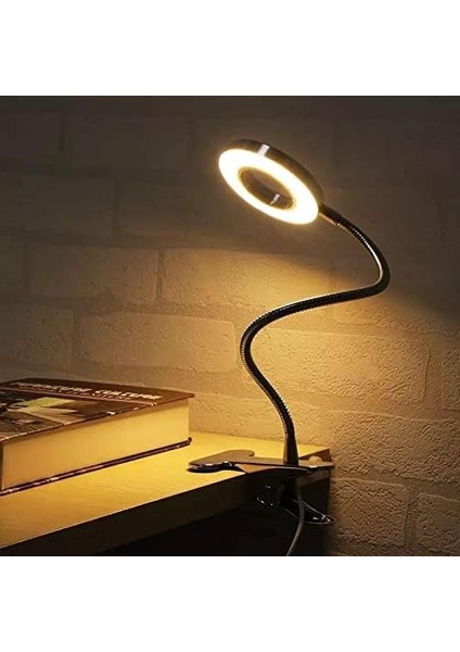 Çok Fonksiyonlu LED Akrobat Masa Lambası, Klipsli, Göz Koruyuculu, Ayarlanabilir Açılı, Kitap Okuma Işığı, Youtuber, Tiktok, Ring Light Aydınlatma, 3 Farklı Mod (Sarı, Beyaz, Gün Işığı) fırsatları