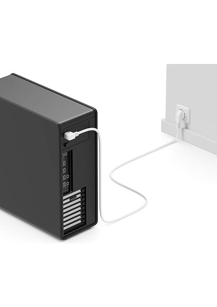 3,0m Soğuk Cihaz Kablosu Elektrik Kablosu Güç Kablosu Koruma Kontaklı Fiş F Tipi (Cee 7/4) 90° Açılı C13 Yuva 90° Açılı Sağ Pc Bilgisayar Monitör Yazıcı Projektör - Beyaz indirimleri