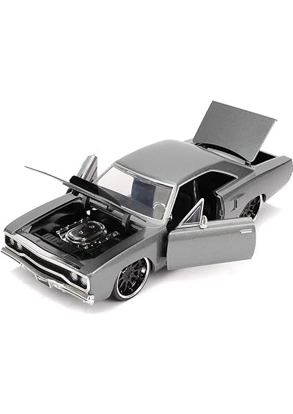 253203054, Hızlı ve Öfkeli 1970 Plymouth, 1:24 Ölçek, Die-Cast( Metal ), Açılabilir Bagaj Kaput ve Kapılar, Fast &amp; Furious 1970 Plymouth modelleri