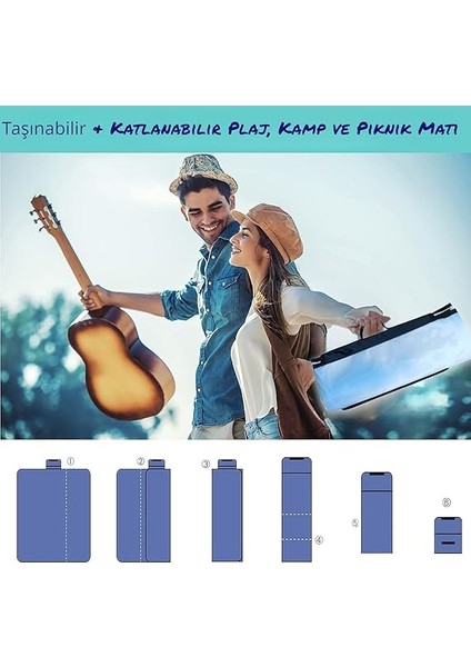 Plaj Havlusu, Piknik Örtüsü, Plaj Matı, Çantalı Plaj Hasırı,kamp Battaniyesi, Kamp Matı, Katlanabilir, Hafif, Su Geçirmez, Kum Geçirmez (Hindistan Cevizi) fiyatları