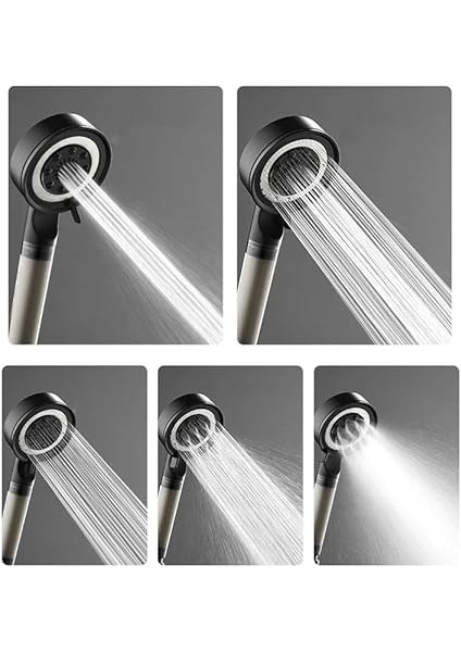Turbo Filtreli Duş Başlığı, Yüksek Basınçlı Filtreli El Duşu, 5 Fonksiyonlu Filtreli Duş Başlığı, Filtreli El Duşu (Black) fiyatları