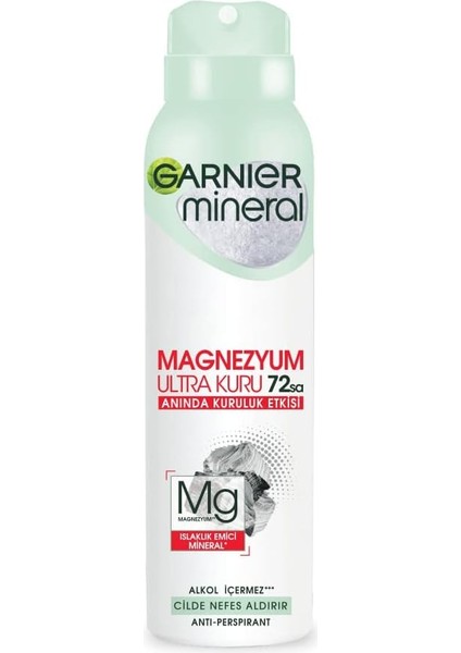 Mineral Magnezyum Ultra Kuru Sprey Deodorant
