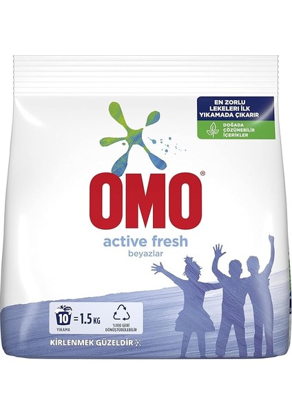 Active Fresh Beyazlar Toz Deterjanı 1.5 kg