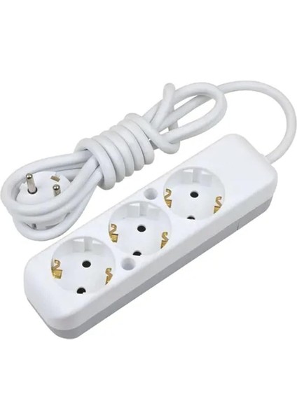 3 Lü Grup Anahtarsız 5mt Grup Priz Toprakli Uzatma Kablosu
