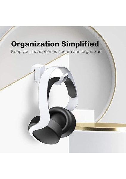 Ps5 Kulaklık Tutucu, [minimalist Tasarım] Destek Çubuklu Mini Kulaklık Askısı, Sony Playstation 5 Oyun Kulaklığı Için, Beyaz fiyatları