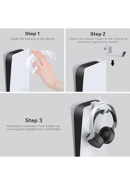 Ps5 Kulaklık Tutucu, [minimalist Tasarım] Destek Çubuklu Mini Kulaklık Askısı, Sony Playstation 5 Oyun Kulaklığı Için, Beyaz indirimleri