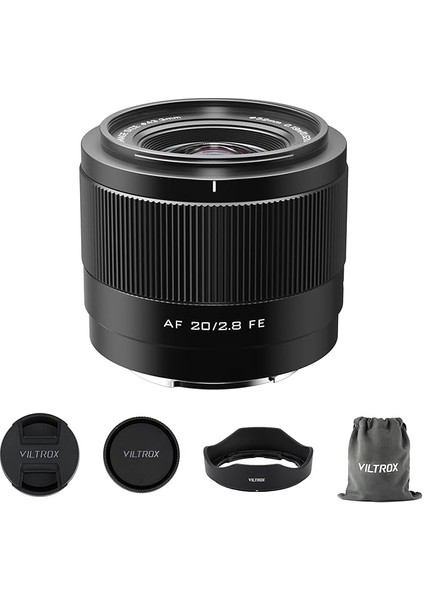 Sony E Dağı Için 20 mm F2.8 F/2.8 Af Lens, Sony E-Mount Aynasız Kameralarla Uyumlu Geniş Açılı Tam Çerçeve Otomatik Odaklama Lensi Alpha A7CR A7CII A7C A6700 ZV-E100 A6600 A6400 A7IV A7III