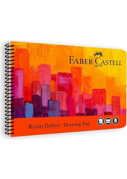 Resim Defteri, 25X35 Cm, 30 Yaprak, Sert Karton Kapak, Spiral Cilt, 120G Kaliteli Kağıt, Kolay Koparılabilen Sayfalar, Boyama Teknikleri Kılavuzu Içerir