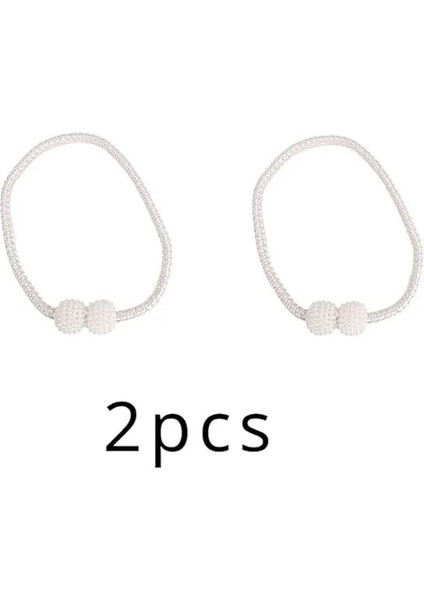 Manyetik Perde Klipleri Iç Dekorasyon Inci Topları Tokası 2 Adet Perde Toplama Aparatı fırsatları