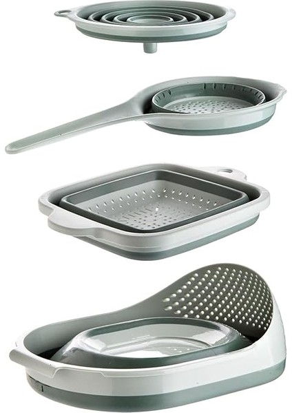 Life 4 Parça Akordiyon Yeşil Süzgeç Seti MIT1025 modelleri