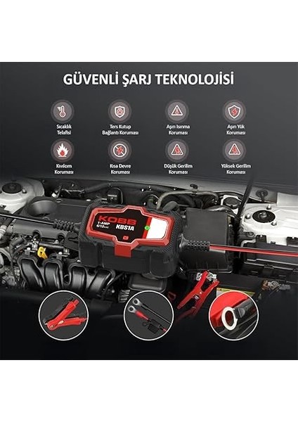 KBS1A 6V/12V 30AH Akıllı Akü Şarj ve Akü Bakım/desülfatör indirimleri