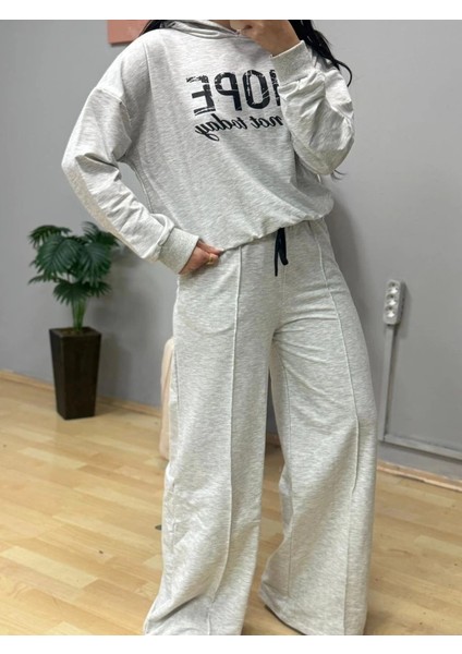 Mdb Kadın Uzun Kollu Nope Baskılı Beli Ribanalı Ikili Takım fırsatları