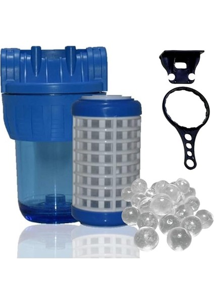 HBV00000FGYED-MUK(1365) Sufil Sayaç Filtresi Yıkanabilir Kartuşlu ve Siliphoslu(Kireç Önleyici) 3/4 Giriş Çıkış