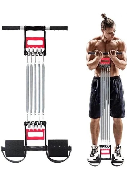 5 Dirençli El Ayak Göğüs Yayı Çelik Yay Spor Aleti CKS-119