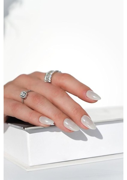 Beauty Takma Tırnak Seti &amp; Zararsız Yapıştırıcı Gri Hailey Bieber fırsatları