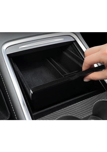 Li Parts Tesla Model Y 3 Orta Konsol Düzenleyici, Flok Kaplama