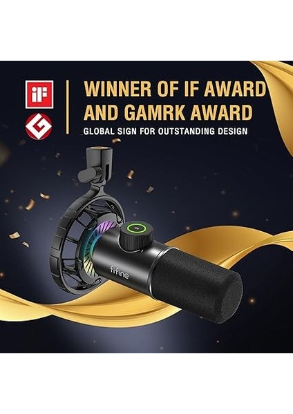 USB Oyun Mikrofonu, Pc Için Rgb Dinamik Mikrofonlar, Sessiz Düğmeli, Tak ve Çalıştır Kardioid Mikrofon, 16BIT/48KHZ ve 3,5 mm Kulaklık Jakı, Podcast, Akış Için - K658 fiyatları