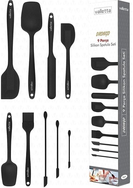 VLT1170 Drongo 9'lu Spatula Set Siyah fiyatları