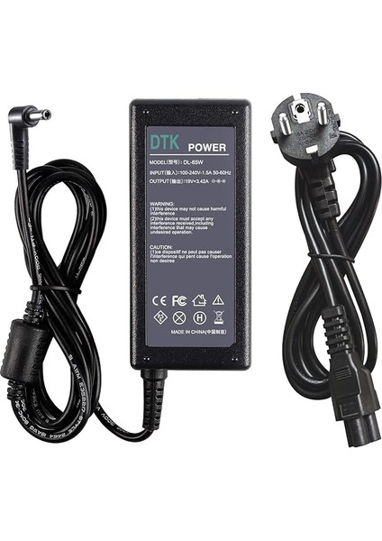 Şarj Cihazı 19V 3,42A 65W Notebook Laptop Şarj Kablosu Ac Toshiba Lenovo Medion Fiş Için: 【5,5 x 2,5mm】 Taşınabilir Bilgisayar Için Şarj Cihazı Güç Kaynağı Pil Güç Kaynağı